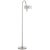 Thomas O'Brien by Visual Comfort Signature Oso 58" Articulating Reading Floor Lamp in Polished Nickel with Matte White Shade For Sale