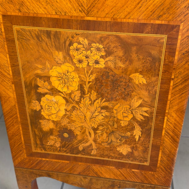 Wood Antique Italian Inlaid Wooden Chest of Drawers For Sale - Image 7 of 11