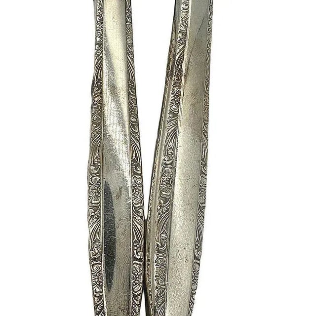 1950s Modernist Sterling Salad Servers by Wallace Silver For Sale - Image 4 of 4