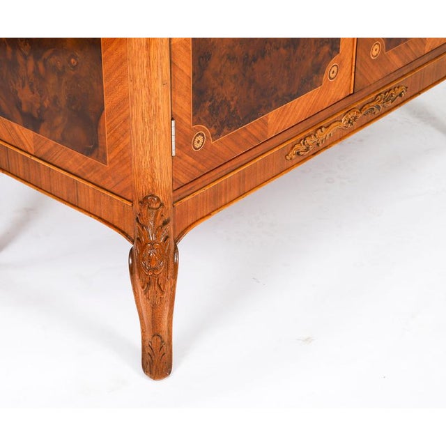 Antique Art Deco Walnut Marquetry Cocktail Cabinet by Epstein, 1930s For Sale - Image 13 of 18
