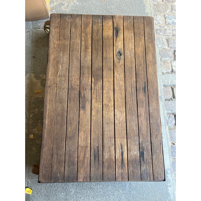 Late 20th Century Patina French Vintage Tile Drying Table/ Coffee Table For Sale - Image 9 of 9