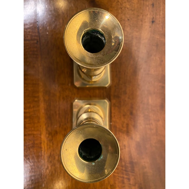 Late 19th Century English Brass Candleholders