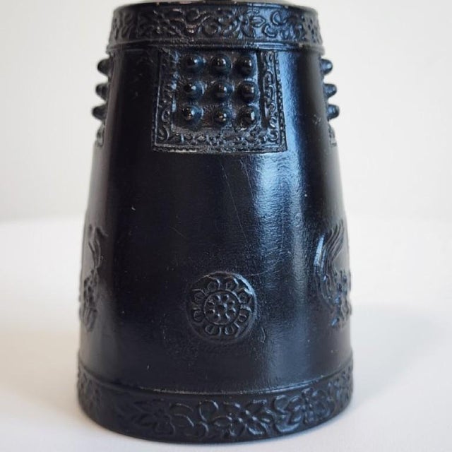 Japanese Mid-Century Japanese Nanbu Tekki Architectural Temple Bell For Sale - Image 3 of 14