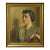 Vintage M Meier Original Oil Portrait Woman Canvas Signed Ornate Frame For Sale