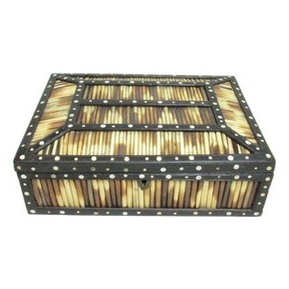Antique Anglo Indian Porcupine Quill Box For Sale
