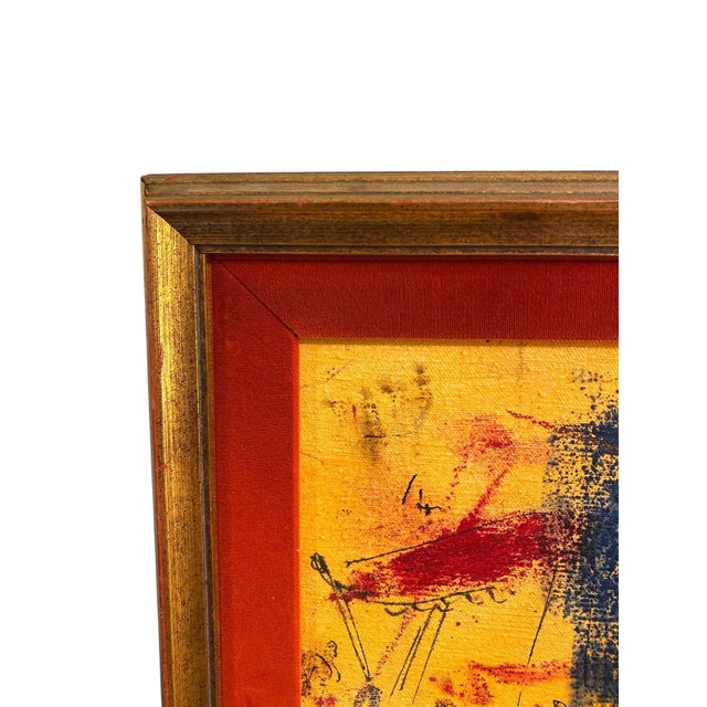 Textile Pascal Cucaro Original Oil Painting Crowd Scene San Francisco Bay Area Art Decor For Sale - Image 7 of 10