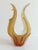 Murano Glass Vase Centerpiece in Amber and Opal White Glass, Italy, 1960s For Sale - Image 4 of 18