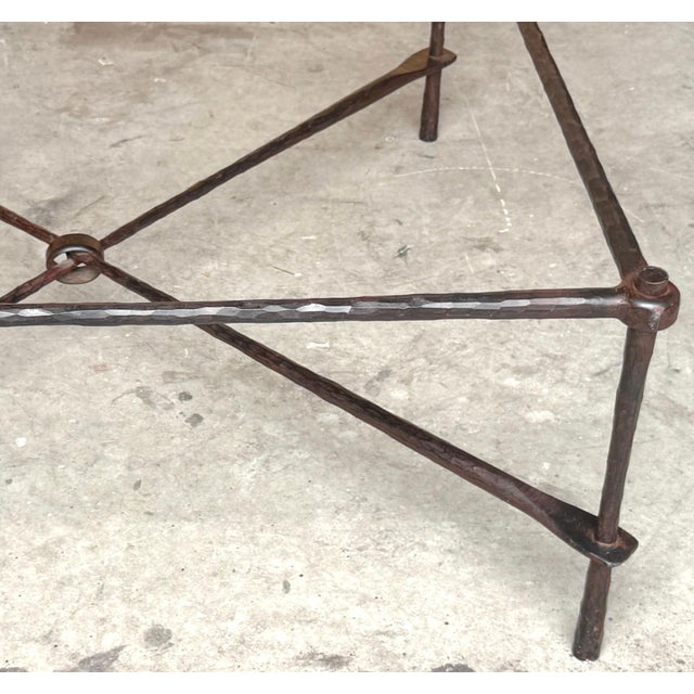 Modern Hand-Hammered Iron Coffee Table, Giovanni Banci for Hermès For Sale - Image 11 of 14