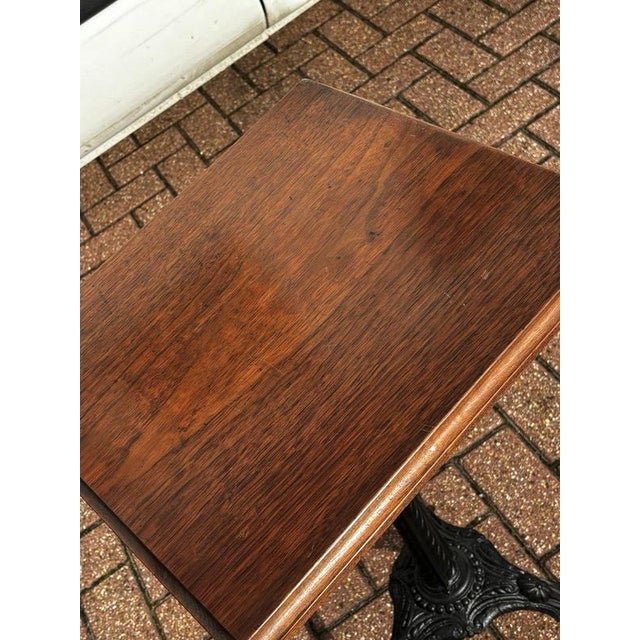 Industrial Factory Edwardian Metal Cast Iron & Wood Machinists Tables, Set of 3 For Sale - Image 9 of 18