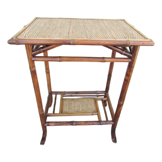 Antique English Bamboo Table For Sale