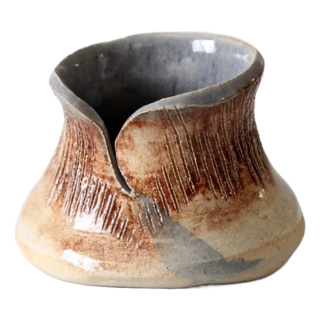 Vintage Studio Pottery Yarn Bowl For Sale