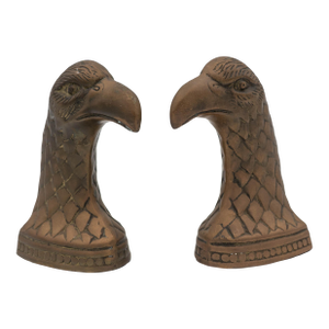 Pair of 1950s Patinated Eagle Bookends