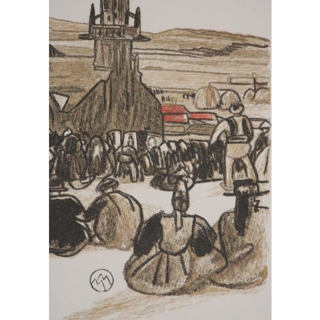 Mathurin Meheut, Waiting for the Procession, 1937, Engraving For Sale - Image 5 of 8