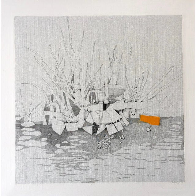 1970s Jacob Elhanani Abstract Landscape Oil Painting, 1972 For Sale - Image 5 of 6