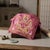 This exquisite 10.5-inch square piece of fabric art showcases traditional Asian embroidery craftsmanship, centered around...