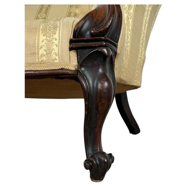 19th Century English Mahogany Settee For Sale - Image 13 of 15