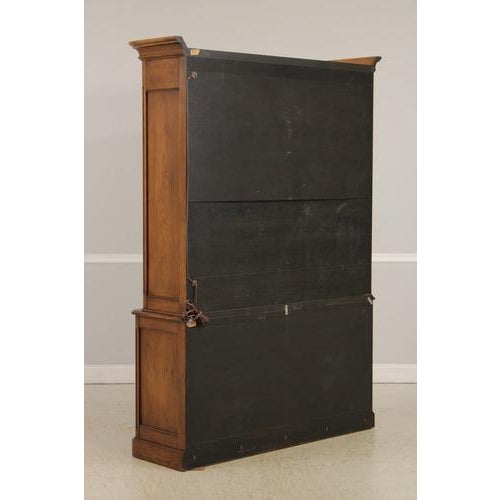 Baker Oak French Country Armoire Bar Cabinet For Sale - Image 10 of 11