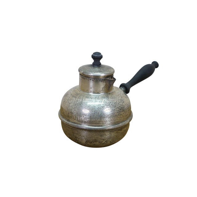 Traditional Antique Cartier Sterling Silver 301 Brandy Warmer Tea Coffee Chocolate Pot 9" For Sale - Image 3 of 14