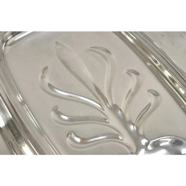 English Victorian 3 Section Silver Plated Meat Cutlery Serving Platter Tray For Sale In Philadelphia - Image 6 of 8