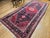 Black Vintage Persian Hamadan Gallery Rug, Hand-Knotted Wool, Geometric Medallion Pattern, Navy & Red, 6x12 For Sale - Image 8 of 17