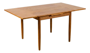 Vintage Danish Square Oak Table with 2 Extensions, 1960s
