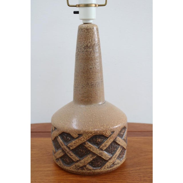 1960s Large Ceramic Pottery Table Lamp from Søholm Bornholm, Denmark, 1960s For Sale - Image 5 of 9