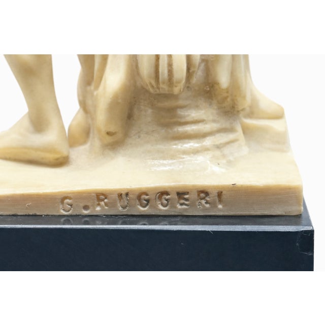2000 - 2009 Mid-20th Century Italian Alabaster Sculpture of Hercules & Diomedes by Gino Ruggeri For Sale - Image 5 of 8
