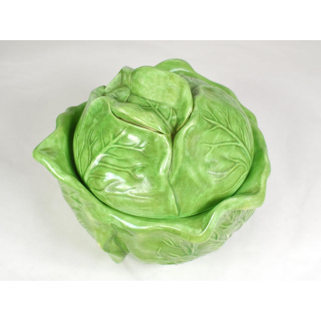 MidCentury Holland Mold Ceramic Lettuce or Cabbage Serving Bowl With