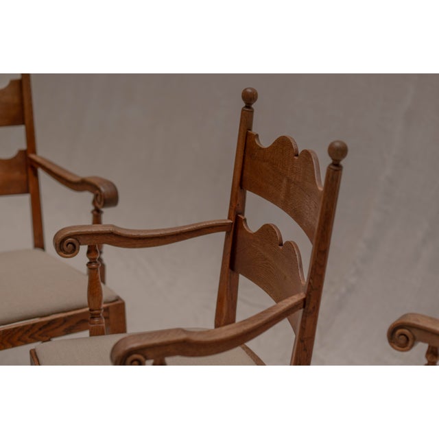 Wood Mid-Century French Dining Chairs after Charles Dudouyt, 1950s, Set of 4 For Sale - Image 7 of 18