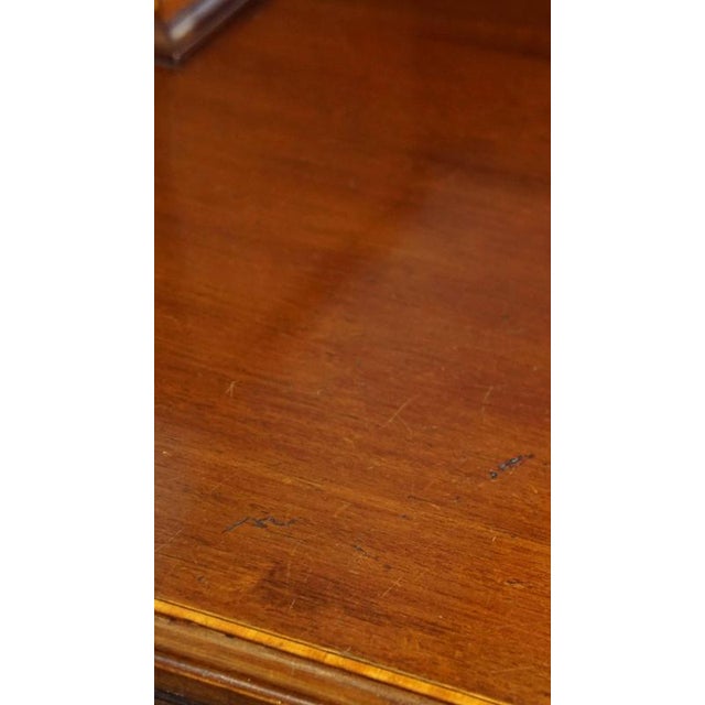 English Empire Intarsia Inlaid Wood Desk, Late 19th Century For Sale - Image 11 of 12