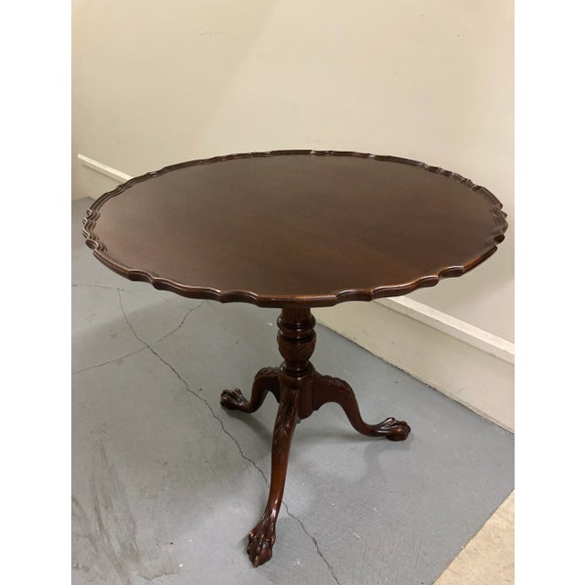 Antique Shop Round Pedestal Tilt Top Table Mahogany For Sale In Seattle - Image 6 of 6