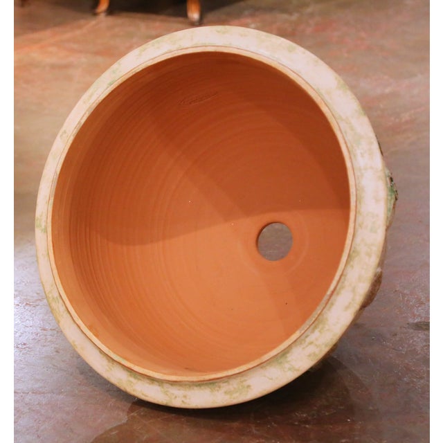 French Handmade Terracotta Anduze Bowl Urn Planter by La Madeleine For Sale - Image 10 of 14