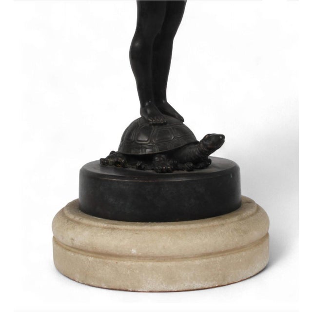 Antique Bronze Figural Tazza of Cupid After Franz Von Stuck (1863-1928) For Sale - Image 4 of 6