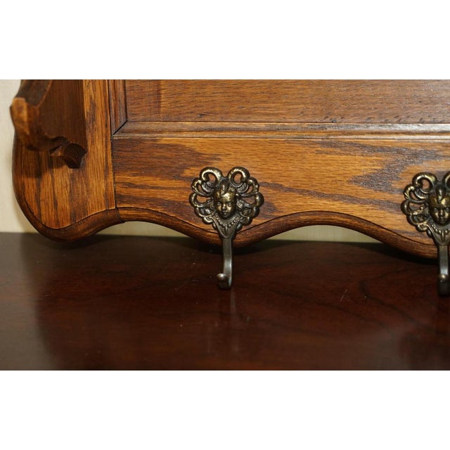 Antique Dutch Heavily Carved Oak Wall Rack For Sale - Image 9 of 14
