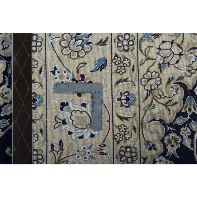 Hand-Knotted Nain Rug with Floral Medallion For Sale - Image 11 of 12