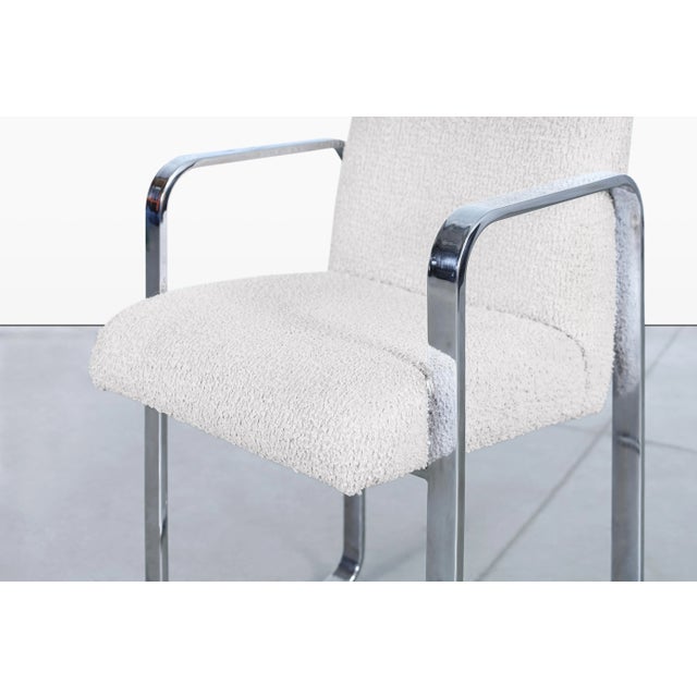 Mid-Century Modern Chrome Sled-Base Counter Stools, 1970s For Sale In Los Angeles - Image 6 of 12