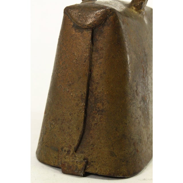 Ea./Mid 1800's Primitive Wrought Iron Cow Bell W Original Clapper New England For Sale - Image 17 of 18