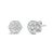 Indulge in the ethereal beauty of these exquisite floral cluster stud earrings, a masterpiece in 14K white gold. Each...