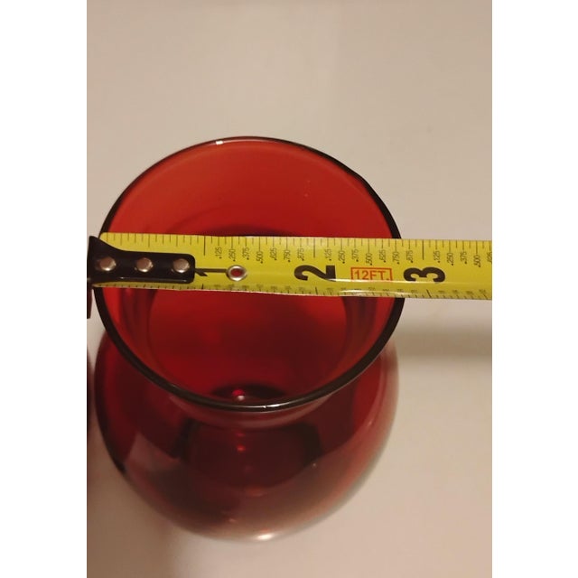 Anchor Hocking Vintage 1938-1956 Anchor Hocking Royal Ruby Glass Vases For Sale - Image 4 of 11
