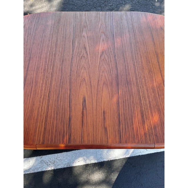 Mid Century Nordic Modern Teak Extendable Dining Table For Sale - Image 9 of 18
