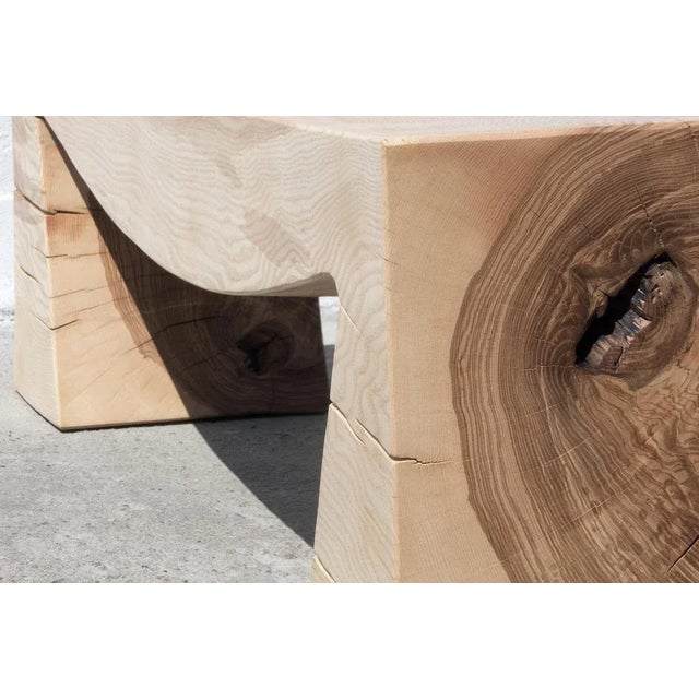 Contemporary Ash Bench by Jörg Pietschmann For Sale - Image 3 of 5