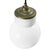 Porcelain Industrial pendant lamp White porcelain, brass top and opaline glass 2 meter black cotton Up to 250V (Europe/UK...