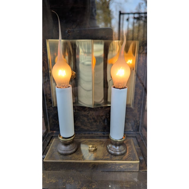 Vintage Ethan Allen Colonial Carriage Lantern Plug in Wall Sconce For Sale - Image 14 of 18