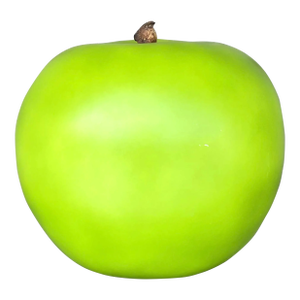 Vintage Boho Monumental Matte Ceramic Green Apple