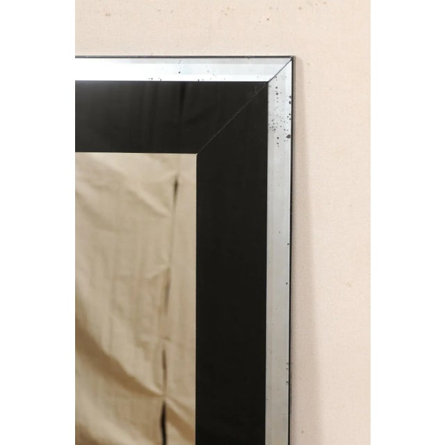 Sleek Black Artisan Mirror For Sale - Image 9 of 10