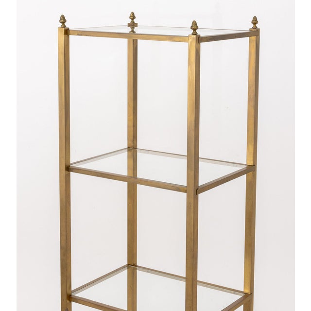 Mid-Century Modern Late 20th Century Modern Five-Tier Brass Etagere For Sale - Image 3 of 5