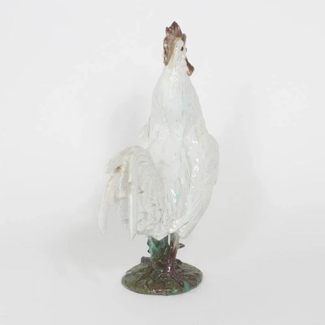 Arts & Crafts Glazed Terra Cotta Rooster For Sale - Image 3 of 8
