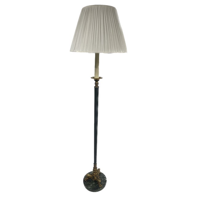 Anrica Floor Lamp in Marble and Wood, 1950s For Sale