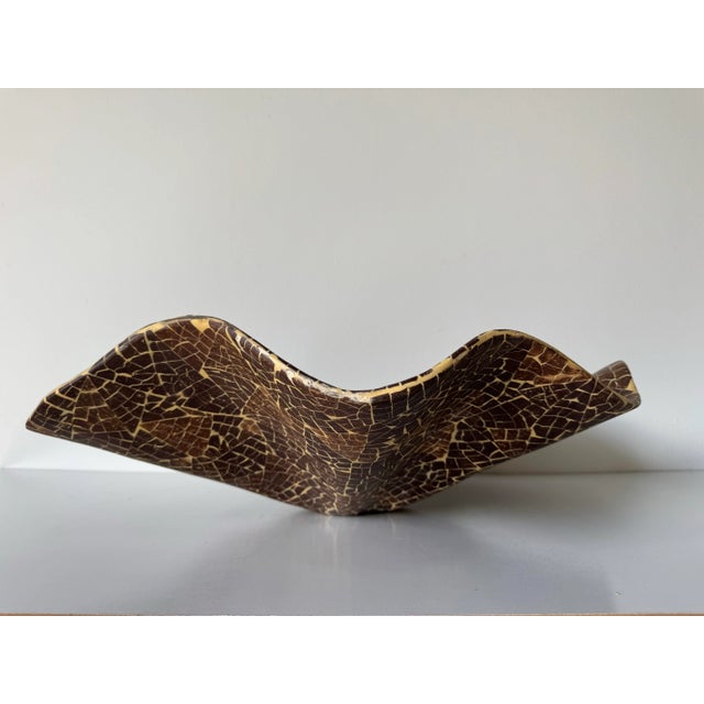 Shell Large - 1980s Vintage Organic Cococnut Shell Sculptural Bowl/Sold For Sale - Image 7 of 12