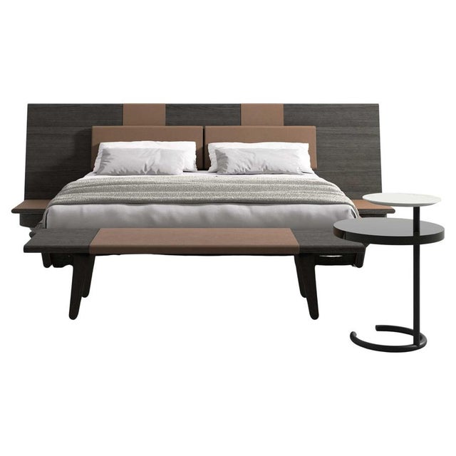 Acute Bed with Wood Bench and Nightstand by Rodolfo Dordoni for Cassina, Set of 3 For Sale - Image 18 of 18